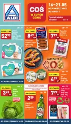 Gazetka promocyjna Aldi - Katalog spożywczy - Gazetka - ważna od 21.05 do 21.05.2022 - strona 1 - produkty: Piwa, Piwo, Ser, Por, Gra, Hofburger, Pampers, Mięsne specjały, Perła, Schab wieprzowy, Burger, Kaszanka, Ser pleśniowy, Grill, Kasza, Kiełbasa, Kiełbasa śląska