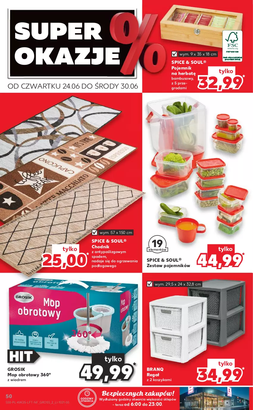 Gazetka promocyjna Kaufland - OFERTA TYGODNIA - ważna 24.06 do 30.06.2021 - strona 50 - produkty: Chodnik, Kosz, Mop, Piec, Pojemnik, Regał, Tera