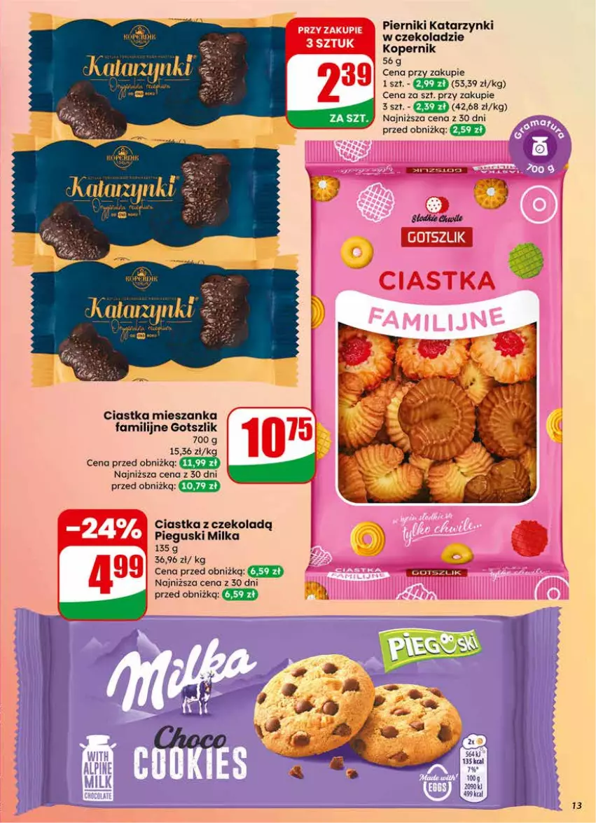 Gazetka promocyjna Dino - Gazetka 09 / 2026 - ważna 25.02 do 03.03.2026 - strona 13 - produkty: Ciastka, Fa, Milka, Piernik