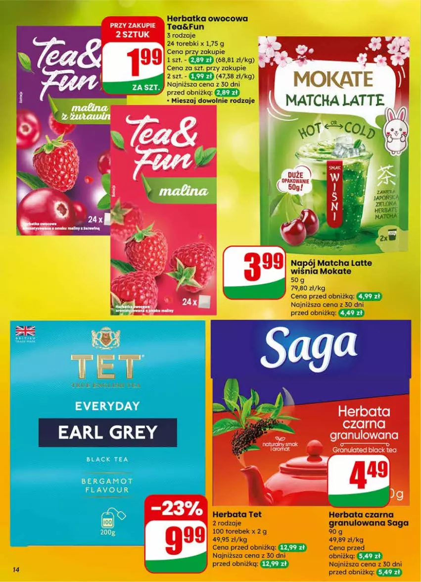 Gazetka promocyjna Dino - Gazetka 09 / 2026 - ważna 25.02 do 03.03.2026 - strona 14 - produkty: Gra, Herbata, Herbata czarna, Lack, Napój, Saga