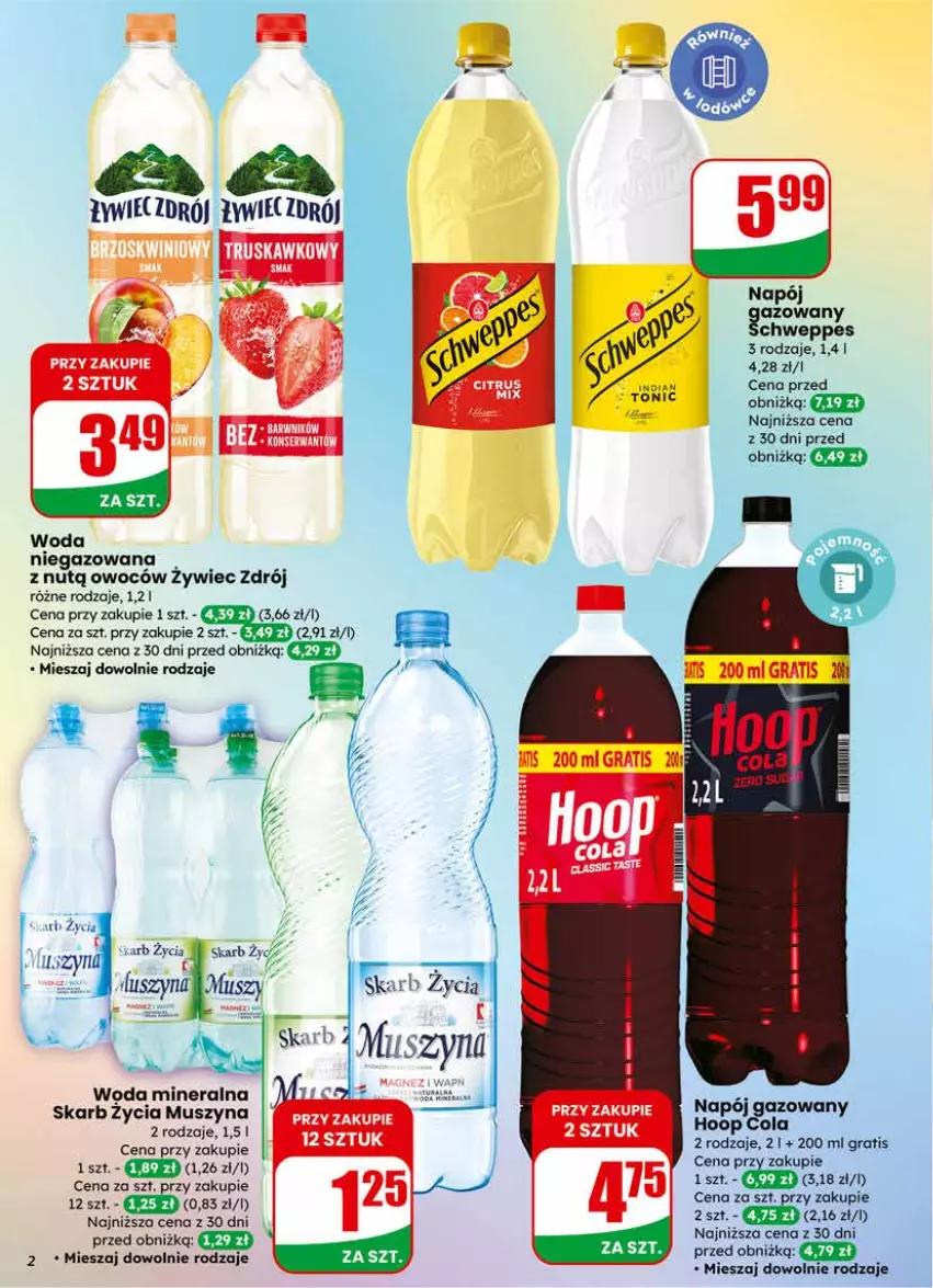 Gazetka promocyjna Dino - Gazetka 09 / 2026 - ważna 25.02 do 03.03.2026 - strona 2 - produkty: Gra, Mus, Napój, Szyna, Woda, Woda mineralna, Woda niegazowana