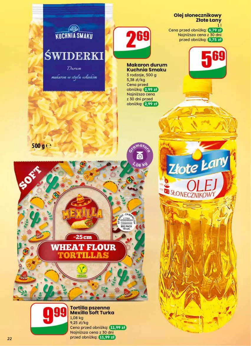 Gazetka promocyjna Dino - Gazetka 09 / 2026 - ważna 25.02 do 03.03.2026 - strona 22 - produkty: Kuchnia, Makaron, Olej, Olej słonecznikowy, Rum, Tortilla