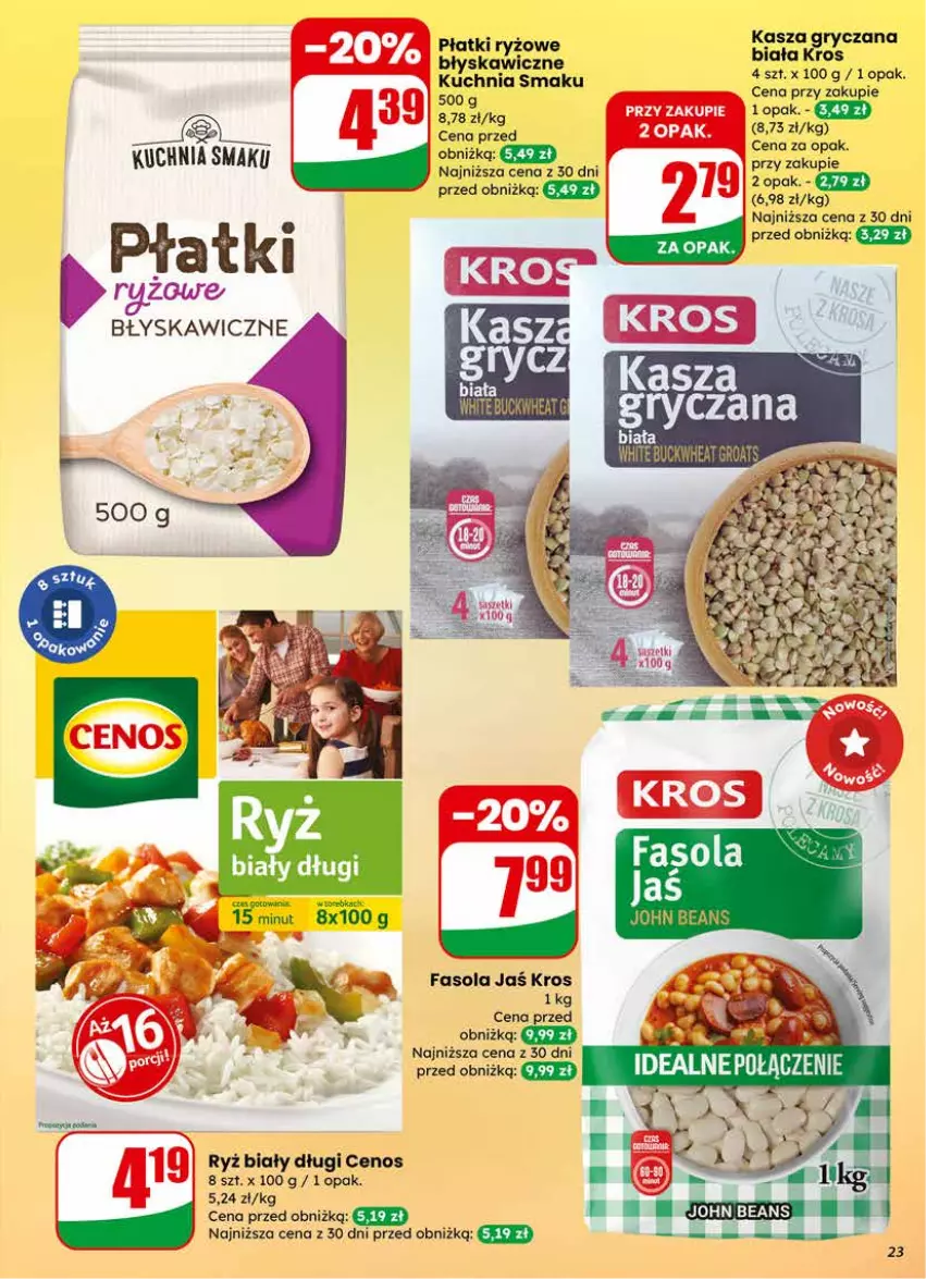 Gazetka promocyjna Dino - Gazetka 09 / 2026 - ważna 25.02 do 03.03.2026 - strona 23 - produkty: Cenos, Fa, Fasola, Gry, Kasza, Kasza gryczana, Kuchnia, Płatki ryżowe, Ryż, Ryż biały