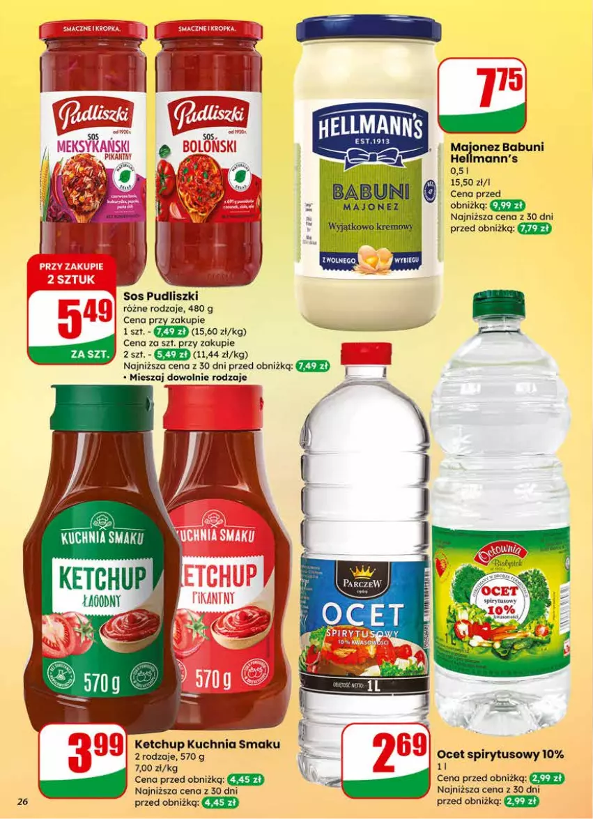 Gazetka promocyjna Dino - Gazetka 09 / 2026 - ważna 25.02 do 03.03.2026 - strona 26 - produkty: Babuni, Ketchup, Kuchnia, Majonez, Ocet, Pudliszki, Sos