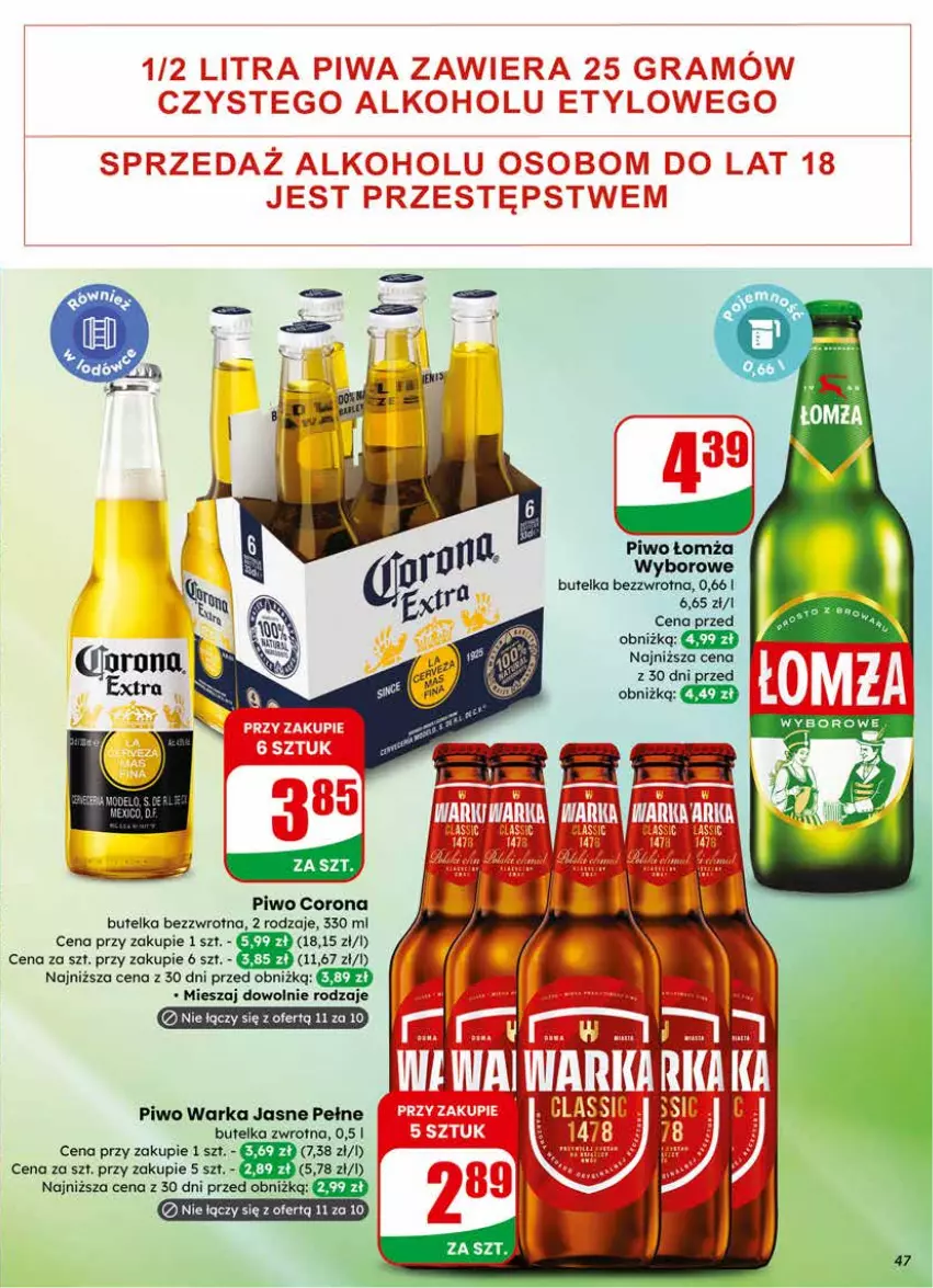 Gazetka promocyjna Dino - Gazetka 09 / 2026 - ważna 25.02 do 03.03.2026 - strona 47 - produkty: Piwo, Warka