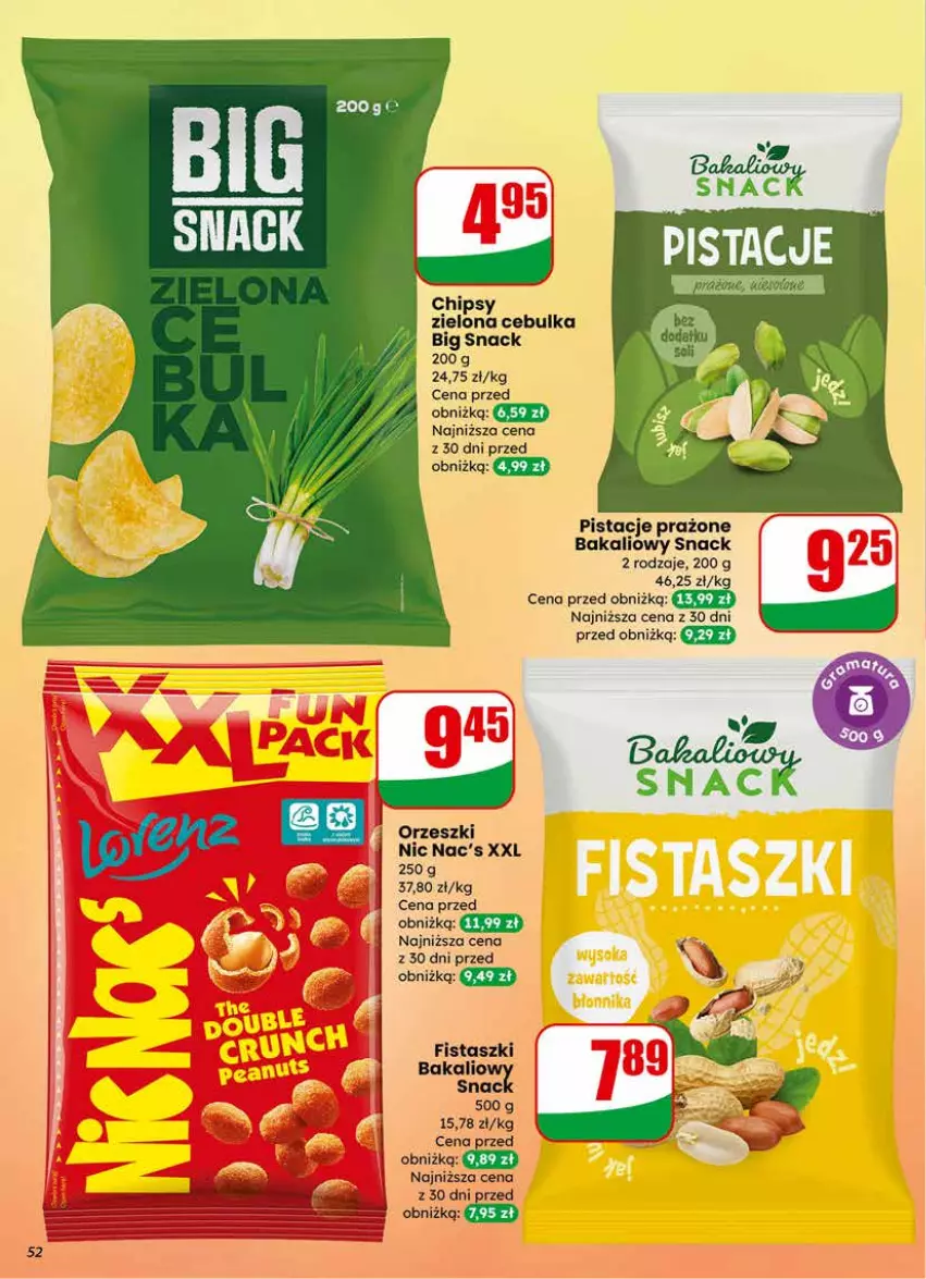 Gazetka promocyjna Dino - Gazetka 09 / 2026 - ważna 25.02 do 03.03.2026 - strona 52 - produkty: Chipsy, Orzeszki, Pistacje