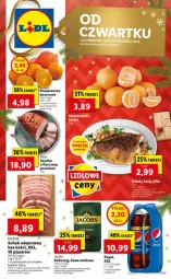 Gazetka promocyjna Lidl - GAZETKA OD 16.12 DO 19.12 - Gazetka - ważna od 19.12 do 19.12.2021 - strona 1 - produkty: Ser, Por, Kawa mielona, Kawa, Pomarańcze, Szynka, Pepsi, PIKOK, Schab wieprzowy, Deser, Jacobs, Olej