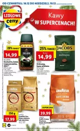 Gazetka promocyjna Lidl - GAZETKA OD 16.12 DO 19.12 - Gazetka - ważna od 19.12 do 19.12.2021 - strona 38 - produkty: Kawa rozpuszczalna, Por, Mus, DAX, Kawa ziarnista, Bell, Kawa mielona, Kawa, Lavazza, Bella, Jacobs, Olej, LG