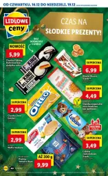 Gazetka promocyjna Lidl - GAZETKA OD 16.12 DO 19.12 - Gazetka - ważna od 19.12 do 19.12.2021 - strona 40 - produkty: Lubisie, Ciastka, Por, Kinder Bueno, Praliny, Wafle, Sport, Ritter Sport, Oreo, Kinder