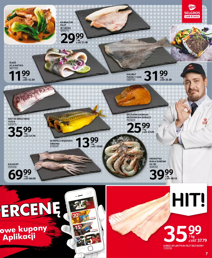 Gazetka promocyjna Selgros - Oferta spożywcza - ważna 28.10 do 09.11.2021 - strona 7 - produkty: Dorsz, Halibut, Kalmar, Kalmary, Kawa, Królewski, Miętus, Tusz, Zupa