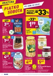 Gazetka promocyjna Aldi - ALE! CENA - Gazetka - ważna od 23.01 do 23.01.2021 - strona 24 - produkty: Buraczki, All Seasons, Parówki, Kawa, Ryby i owoce morza, Tera, Pieprz, Morliny, Owoce morza, Kiełbasa głogowska, Owoce, King’s Crown, Olej, Kiełbasa, Berlinki, Fa