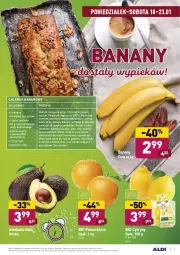 Gazetka promocyjna Aldi - ALE! CENA - Gazetka - ważna od 23.01 do 23.01.2021 - strona 3 - produkty: Piec, Banany, Cytryny, Stek, Pomarańcze, Daktyle, Tarta, Sitko, Chleb, Piekarnik, Olej, Kokos, LG