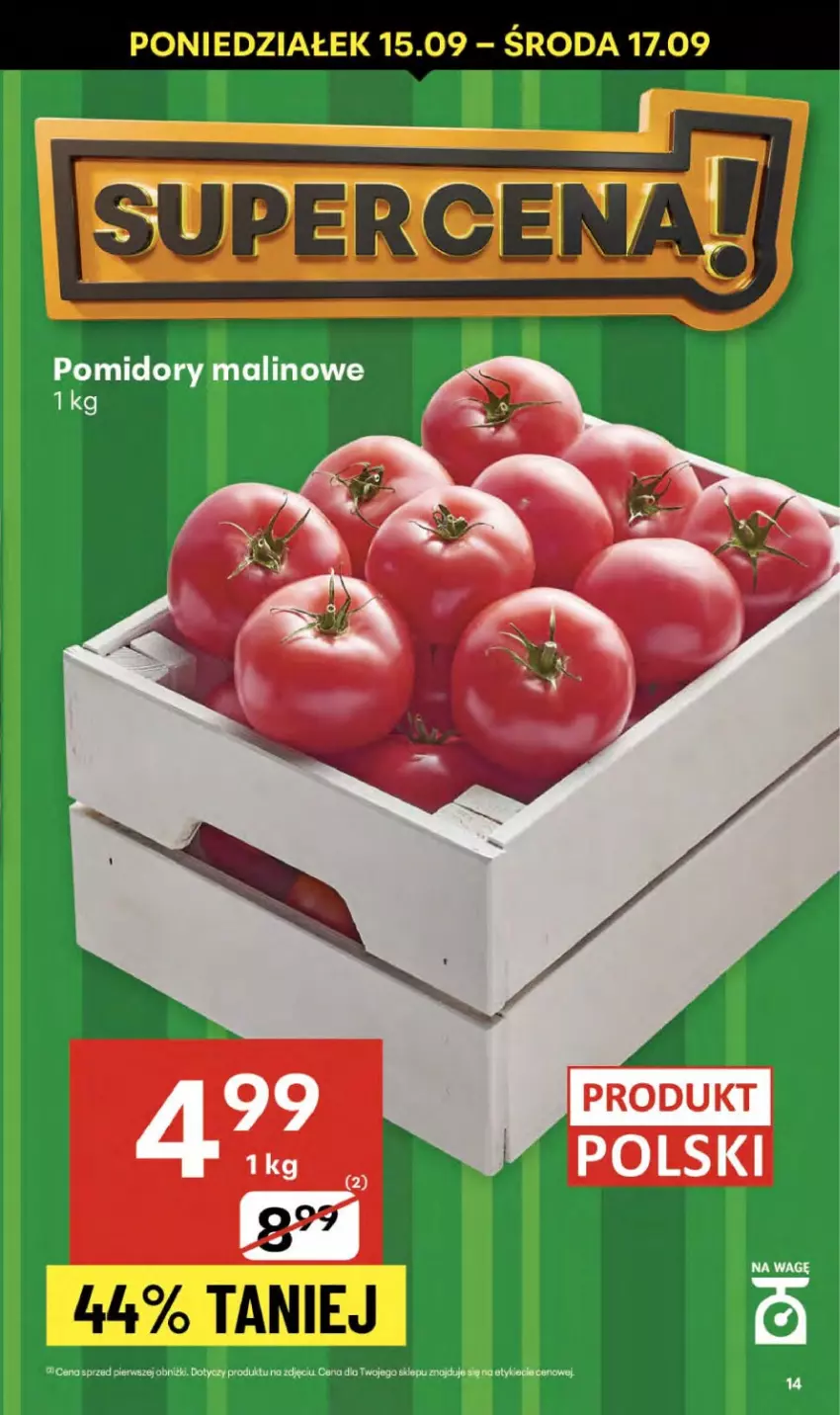 Gazetka promocyjna Delikatesy Centrum - Franczyza DC37 Czwartek - ważna 11.09 do 17.09.2025 - strona 14 - produkty: Pomidory