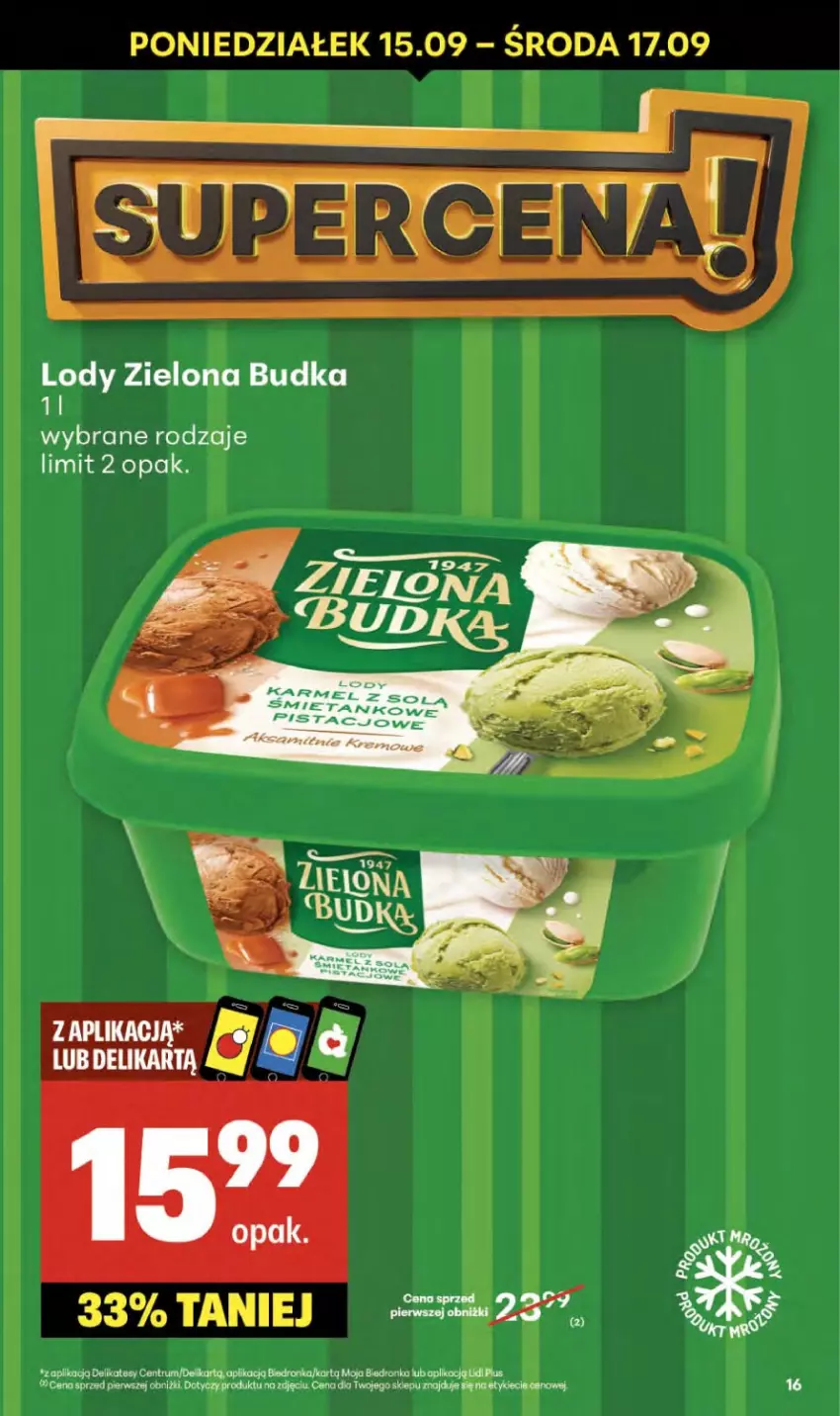 Gazetka promocyjna Delikatesy Centrum - Franczyza DC37 Czwartek - ważna 11.09 do 17.09.2025 - strona 16 - produkty: Koc, Lody, Rum, Zielona Budka