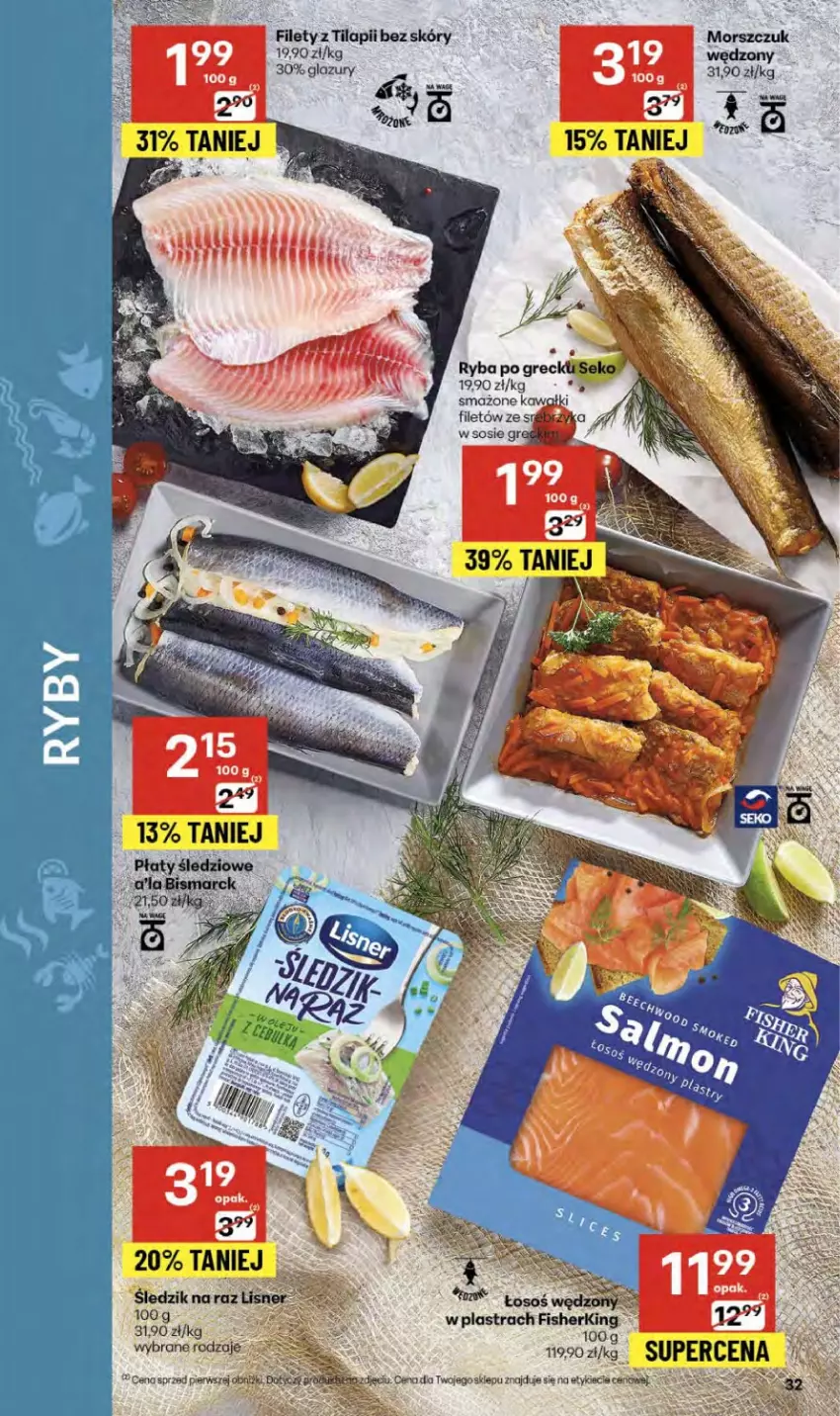 Gazetka promocyjna Delikatesy Centrum - Franczyza DC37 Czwartek - ważna 11.09 do 17.09.2025 - strona 32 - produkty: Lazur, Płaty śledziowe, Ryba, Sos
