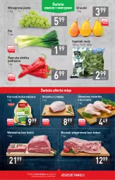 Gazetka promocyjna Stokrotka - Supermarket - Gazetka - ważna od 15.09 do 15.09.2021 - strona 5 - produkty: Kurczak, Por, Papryka słodka, Papryka, Golonka z indyka, Gruszki, Winogrona, Boczek, Wołowina, Wino, Wołowina bez kości, Boczek wieprzowy, Szpinak