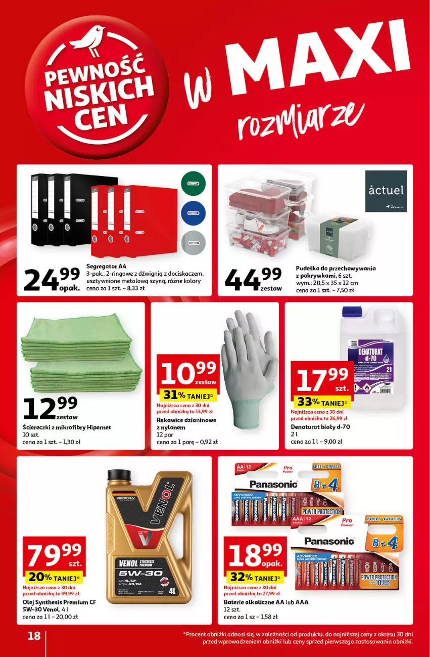 Gazetka promocyjna Auchan - Pewność Niskich Cen Hipermarket - ważna 12.09 do 18.09.2024 - strona 18 - produkty: Baterie alkaliczne, Dźwig, Gra, Olej, Rękawice