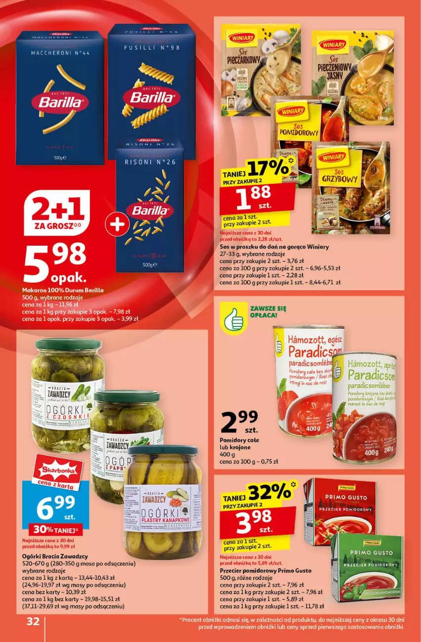 Gazetka promocyjna Auchan - Pewność Niskich Cen Hipermarket - ważna 12.09 do 18.09.2024 - strona 32 - produkty: Piec, Pomidory, Sos, Sos pieczeniowy, Winiary