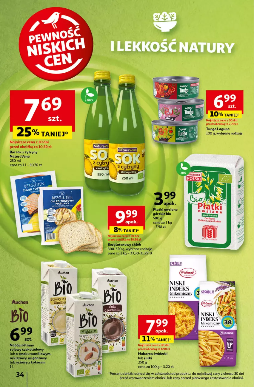 Gazetka promocyjna Auchan - Pewność Niskich Cen Hipermarket - ważna 12.09 do 18.09.2024 - strona 34 - produkty: Cytryny, Makaron, Rurki, Sok