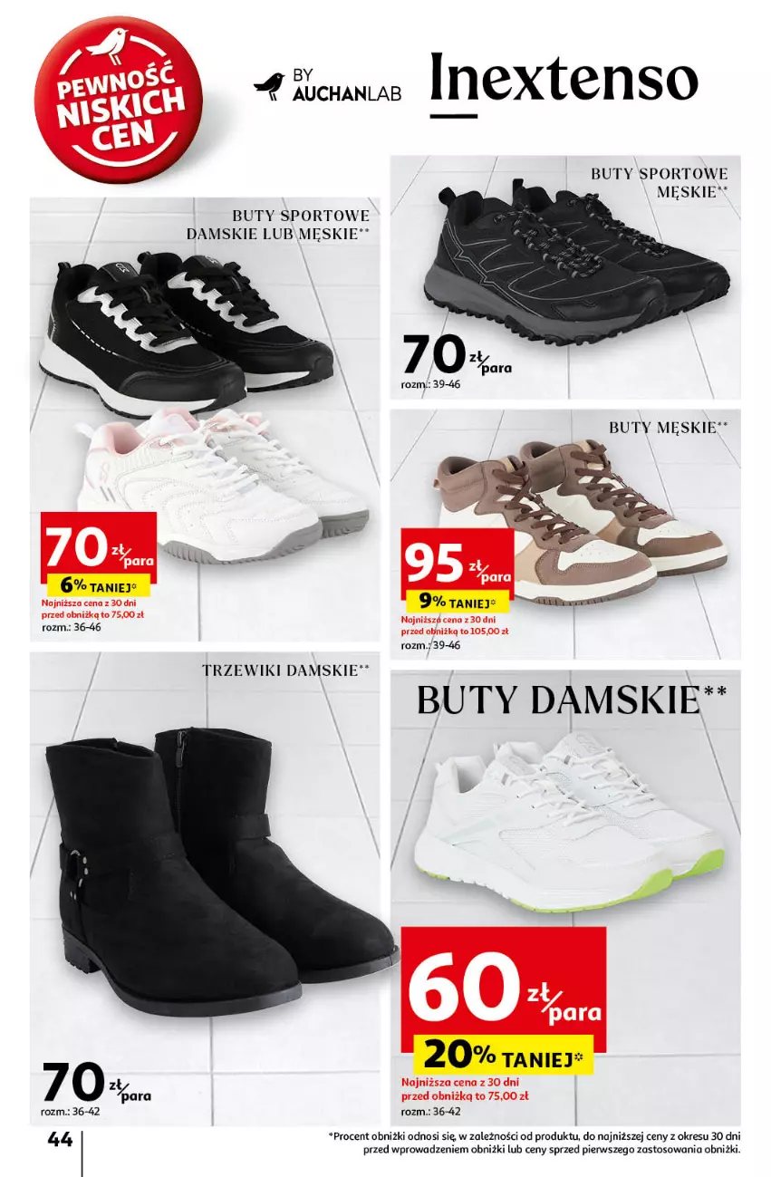 Gazetka promocyjna Auchan - Pewność Niskich Cen Hipermarket - ważna 12.09 do 18.09.2024 - strona 44 - produkty: Buty, Por, Sport