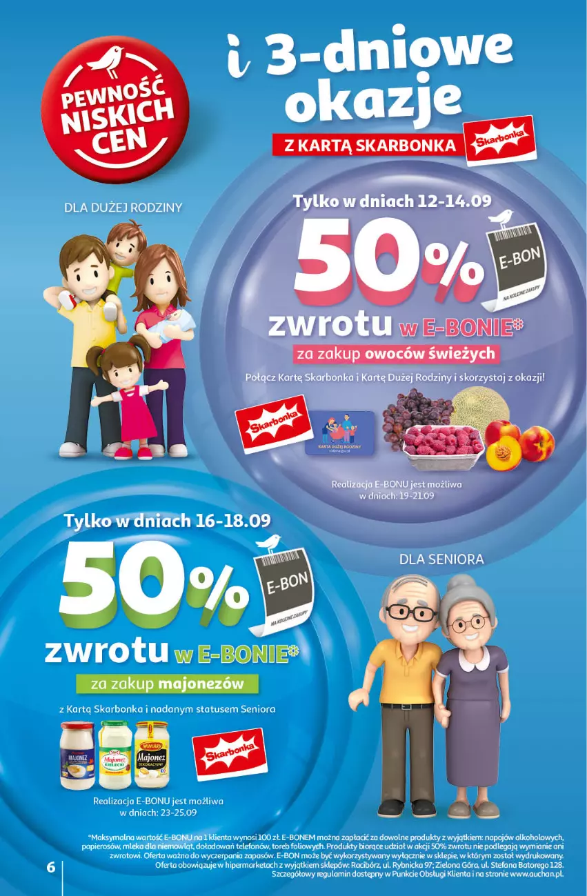 Gazetka promocyjna Auchan - Pewność Niskich Cen Hipermarket - ważna 12.09 do 18.09.2024 - strona 6 - produkty: Fa, Telefon