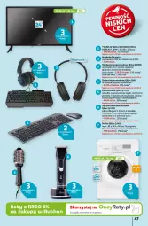 Gazetka promocyjna Auchan - Pewność Niskich Cen Hipermarket - Gazetka - ważna od 18.09 do 18.09.2024 - strona 47 - produkty: Piec, Pralka, Gra, Słuchawki, Klawiatura, Słuchawki bezprzewodowe, Mysz, HD ready, Suszarka, Akumulator