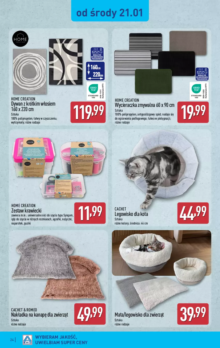 Gazetka promocyjna Aldi - Pełna oferta - ważna 19.01 do 25.01.2026 - strona 24 - produkty: Dywan, Gra, LEGO, Legowisko, Noż, Nożyczki, Stek, Wycieraczka