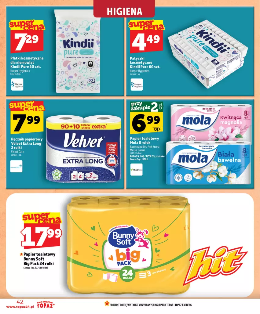 Gazetka promocyjna Topaz - Gazetka - ważna 25.06 do 01.07.2026 - strona 42 - produkty: Papier, Papier toaletowy, Rolki, Top