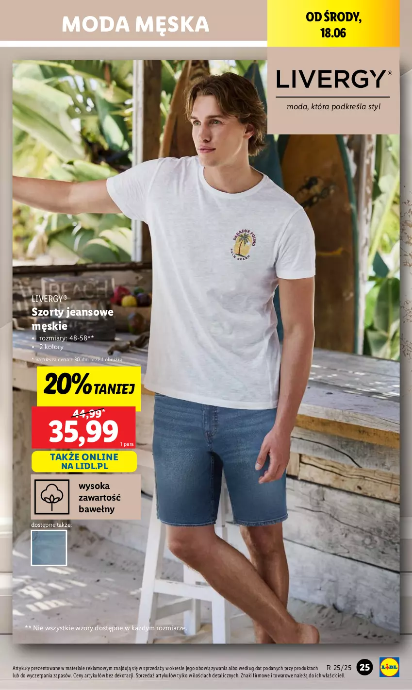Gazetka promocyjna Lidl - GAZETKA - ważna 09.06 do 21.06.2025 - strona 29 - produkty: Moda, Sok, Szorty