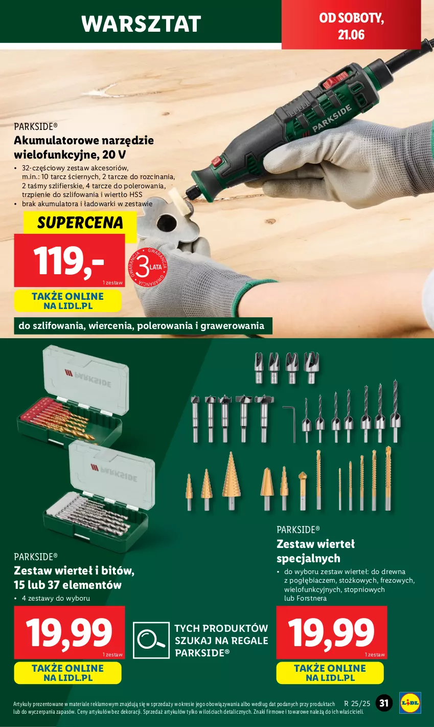 Gazetka promocyjna Lidl - GAZETKA - ważna 09.06 do 21.06.2025 - strona 39 - produkty: Akumulator, Gra, Parkside, Top, Zestaw wierteł