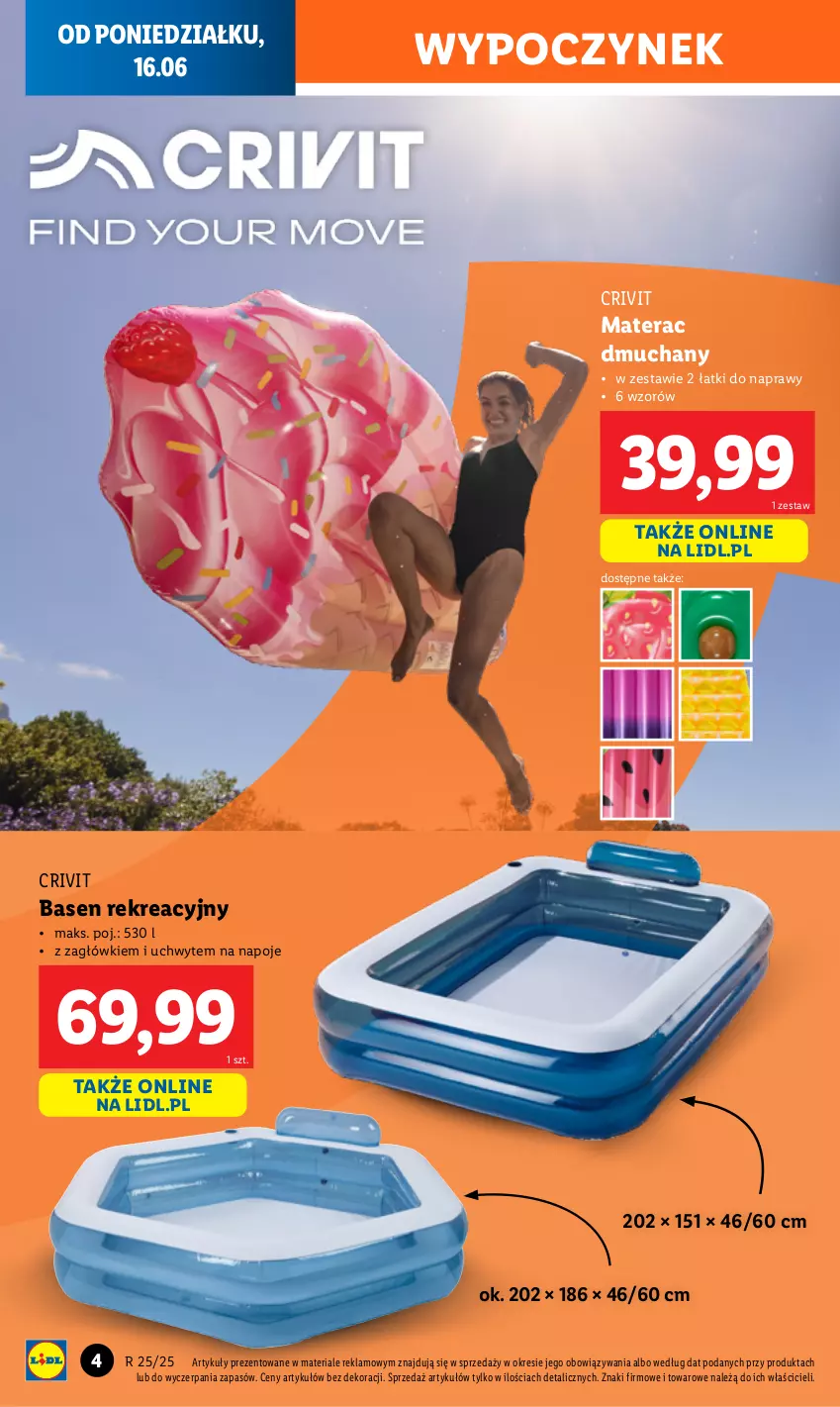 Gazetka promocyjna Lidl - GAZETKA - ważna 09.06 do 21.06.2025 - strona 6 - produkty: Materac, Materac dmuchany, Napoje, Tera