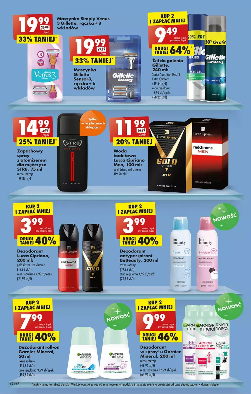 Gazetka promocyjna Biedronka - W tym tygodniu P - ważna 04.07 do 09.07.2022 - strona 42 - produkty: Antyperspirant, Be Be, Dezodorant, Fa, Garnier, Gillette, LG, Mach3, Maszynka, Ser, Sok, Str8, Szynka, Venus, Woda