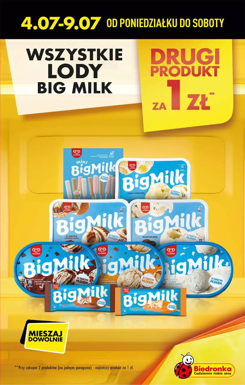 Gazetka promocyjna Biedronka - W tym tygodniu P - ważna 04.07 do 09.07.2022 - strona 5 - produkty: Big Milk, Lody, Mleko