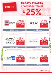 Gazetka promocyjna Ziko - 15-28 LIPCA - Gazetka - ważna od 28.07 do 28.07.2021 - strona 13 - produkty: CeraVe, Lierac, Emolium, Phyto, Avène