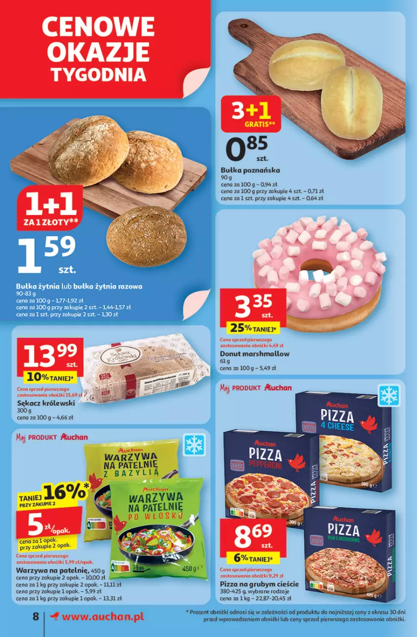 Gazetka promocyjna Auchan - Dobra Zabawa to Poważna Sprawa Supermarket - ważna 29.05 do 04.06.2025 - strona 10 - produkty: Bazyl, Bułka, Donut, Fa, Gra, Królewski, Mars, Pizza, Sękacz, Warzywa