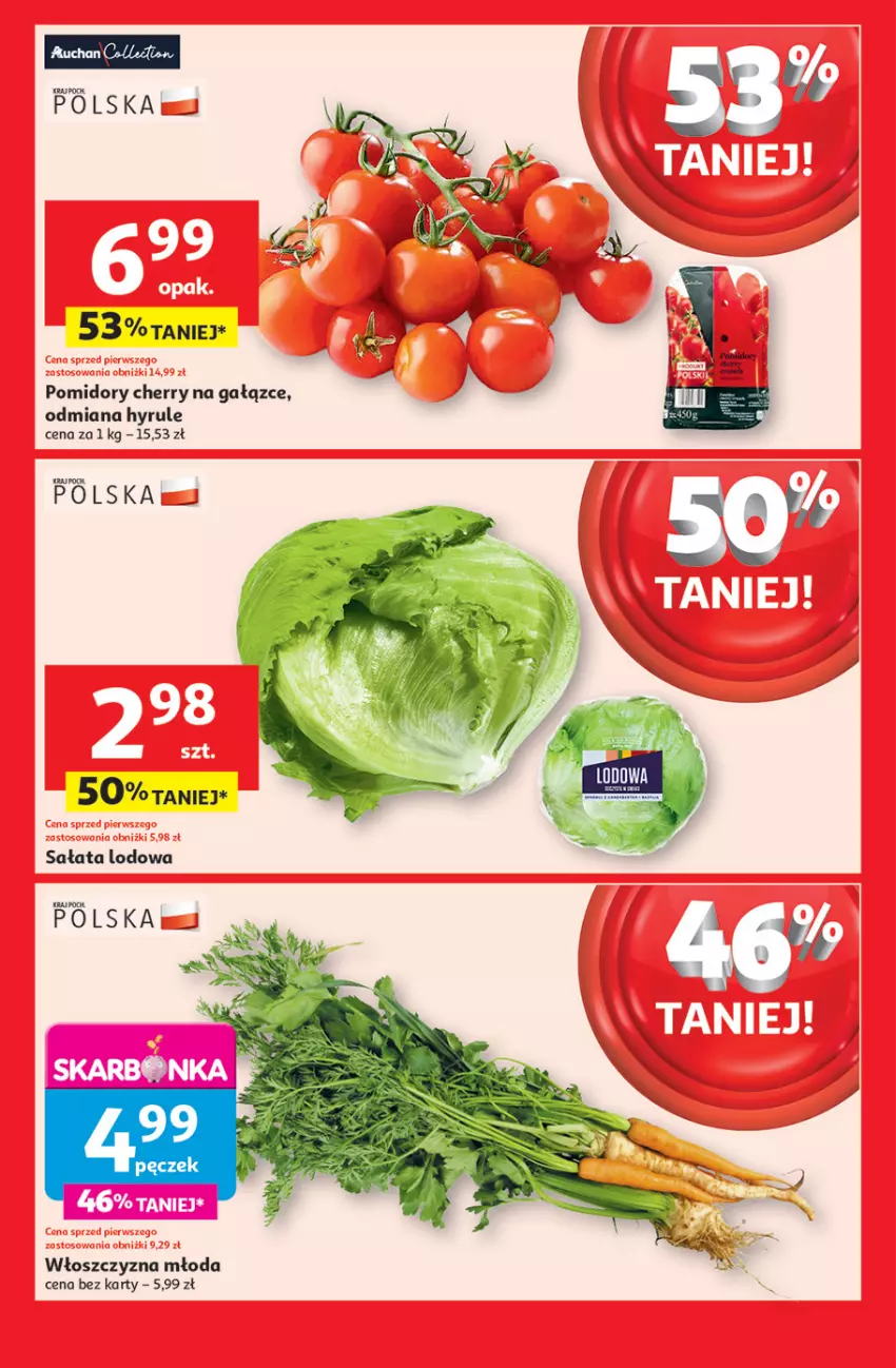 Gazetka promocyjna Auchan - Dobra Zabawa to Poważna Sprawa Supermarket - ważna 29.05 do 04.06.2025 - strona 6 - produkty: Pomidory, Sałat, Sałata lodowa
