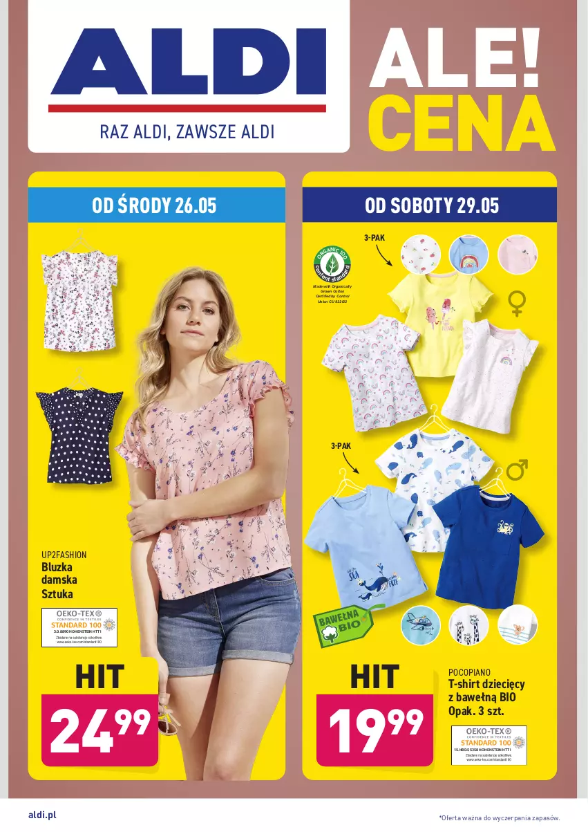 Gazetka promocyjna Aldi - ważna 24.05 do 29.05.2021 - strona 1 - produkty: Control, Dzieci, Fa, Pocopiano, T-shirt