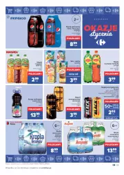 Gazetka promocyjna Carrefour - Gazetka Carrefour Okazje stycznia - Gazetka - ważna od 31.01 do 31.01.2022 - strona 13 - produkty: Sok, Mus, Napój energetyczny, Pepsi max, Mirinda, Kosz, Coca-Cola, Lack, Pepsi, Lipton, Muszynianka, Napój gazowany, Tymbark, Syrop, Woda mineralna, Woda, Napój, Nektar, Hortex