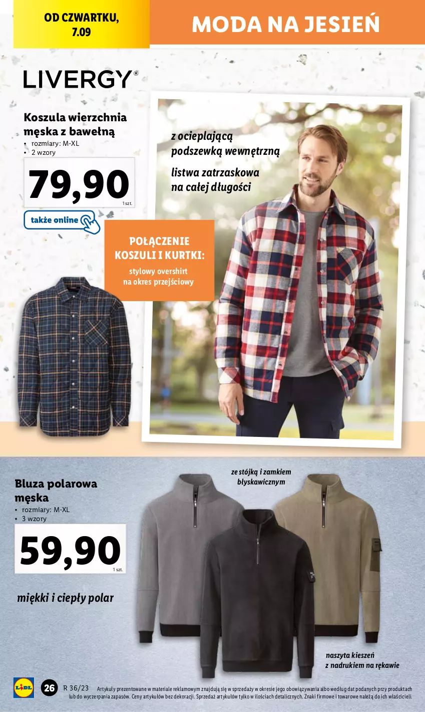 Gazetka promocyjna Lidl - GAZETKA - ważna 04.09 do 09.09.2023 - strona 30 - produkty: Bluza, Bluza polarowa, Kosz, Koszula, Listwa, Moda