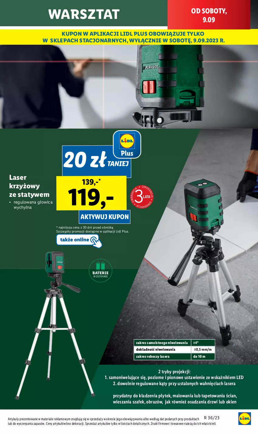 Gazetka promocyjna Lidl - GAZETKA - ważna 04.09 do 09.09.2023 - strona 43 - produkty: Drzwi, Laser krzyżowy, Obraz, Ser