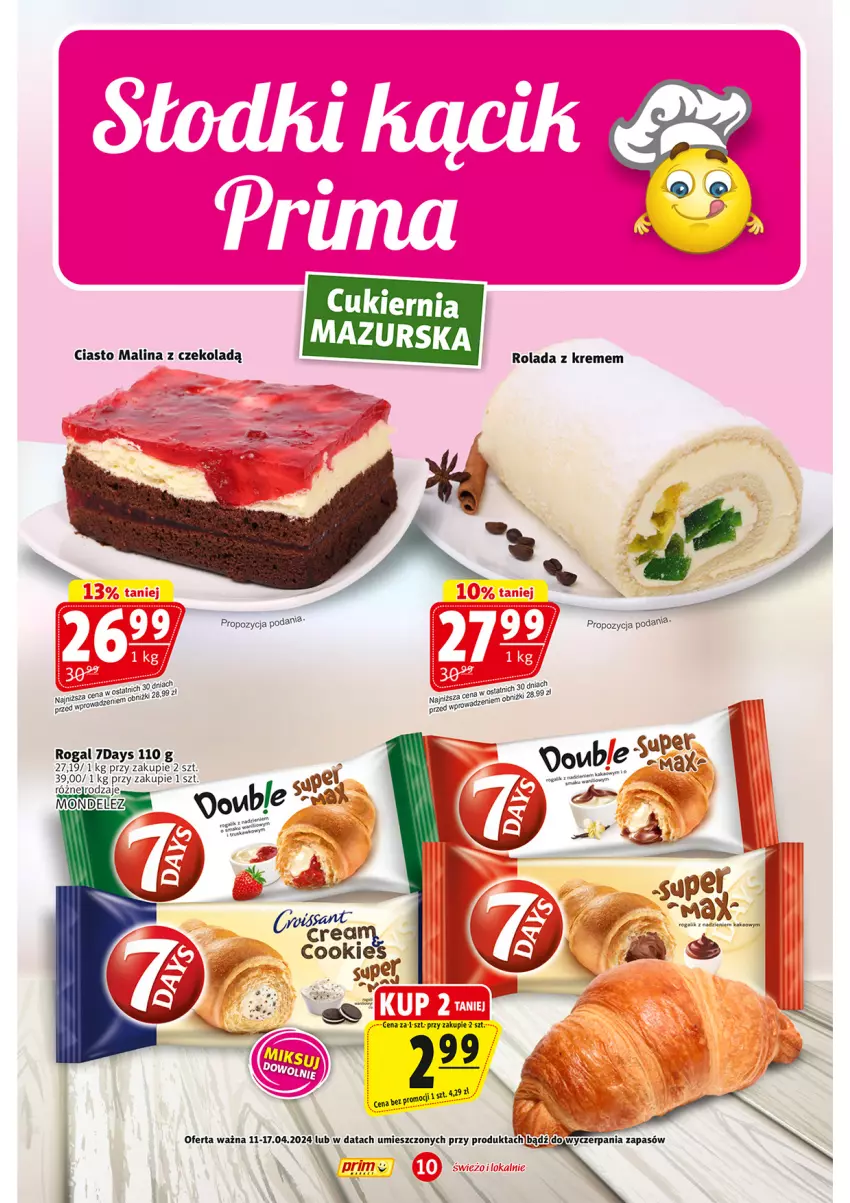 Gazetka promocyjna Prim Market - ważna 11.04 do 17.04.2024 - strona 10 - produkty: Cukier, Rogal, Rolada