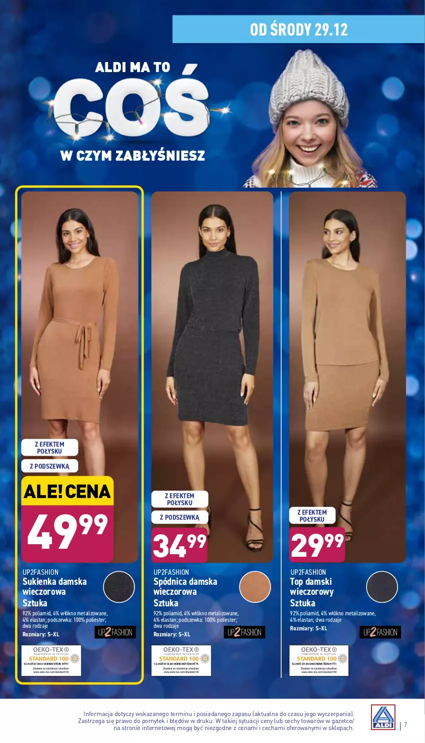 Gazetka promocyjna Aldi - Katalog Moda i Dom - ważna 27.12 do 31.12.2021 - strona 7 - produkty: Fa, Spódnica, Sukienka, Top