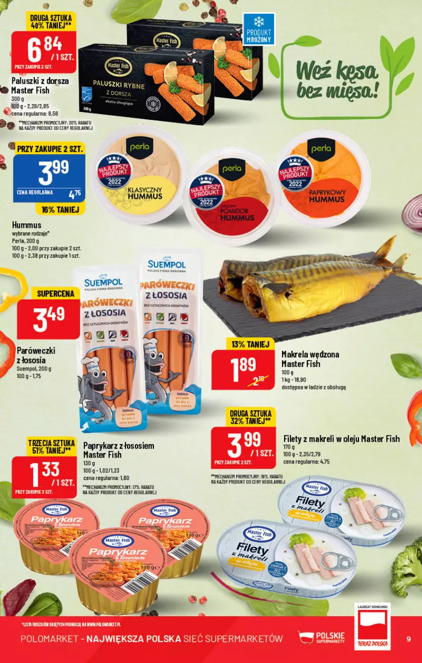 Gazetka promocyjna PoloMarket - Gazetka pomocyjna - ważna 01.06 do 07.06.2022 - strona 9 - produkty: Dorsz, Fa, Hummus, Mus, Olej, Papryka, Paprykarz, Sos, Suempol