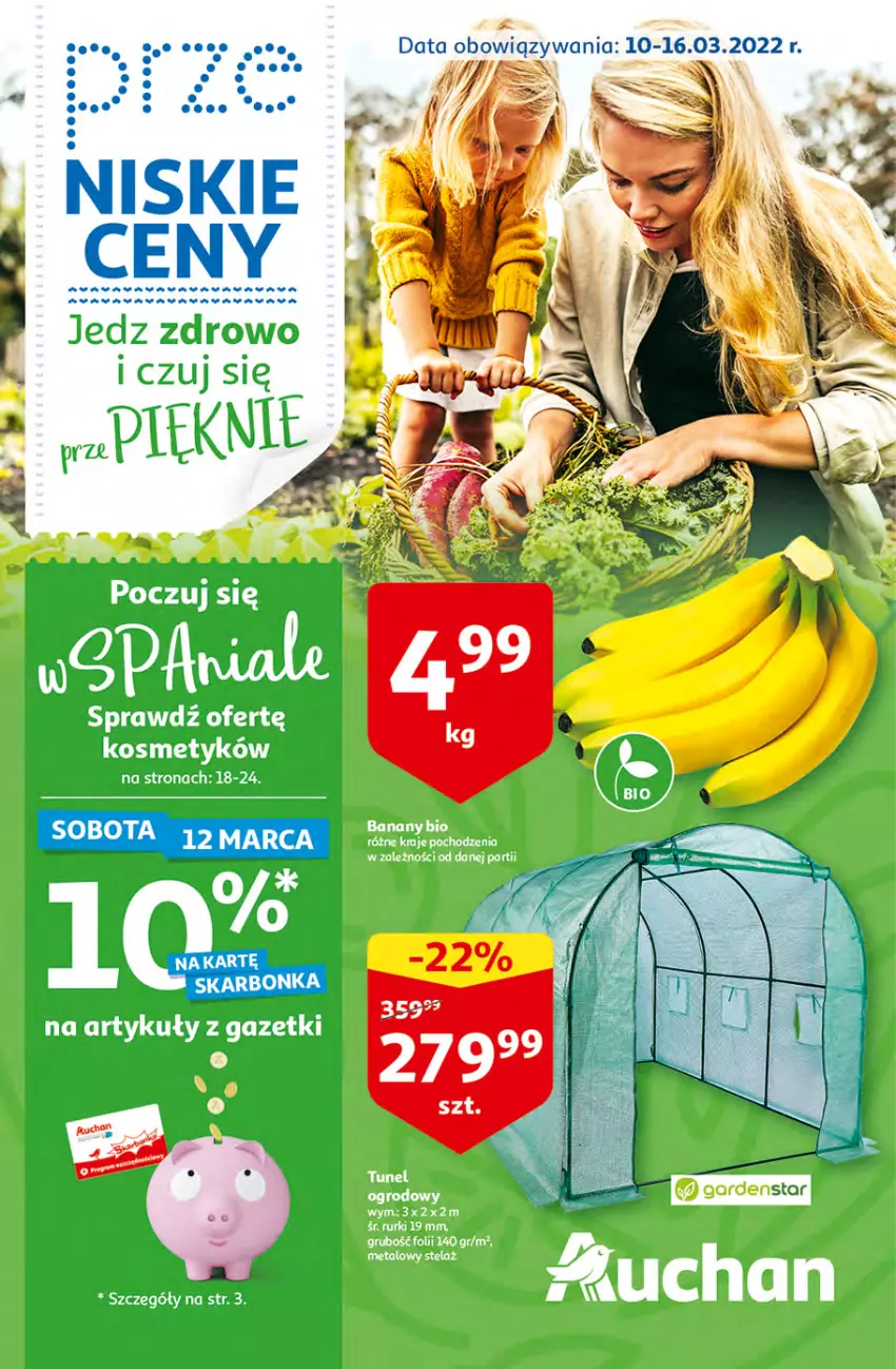 Gazetka promocyjna Auchan - przeNISKIE CENY Jedz zdrowo i czuj się przepięknie Hipermarkety - ważna 10.03 do 16.03.2022 - strona 1
