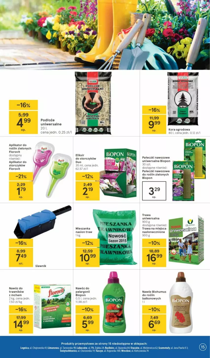 Gazetka promocyjna Tesco - Tesco gazetka - przyszły tydzień - ważna 04.03 do 10.03.2021 - strona 15 - produkty: Biohumus, Kora ogrodowa, Mus, Nawóz, Storczyk