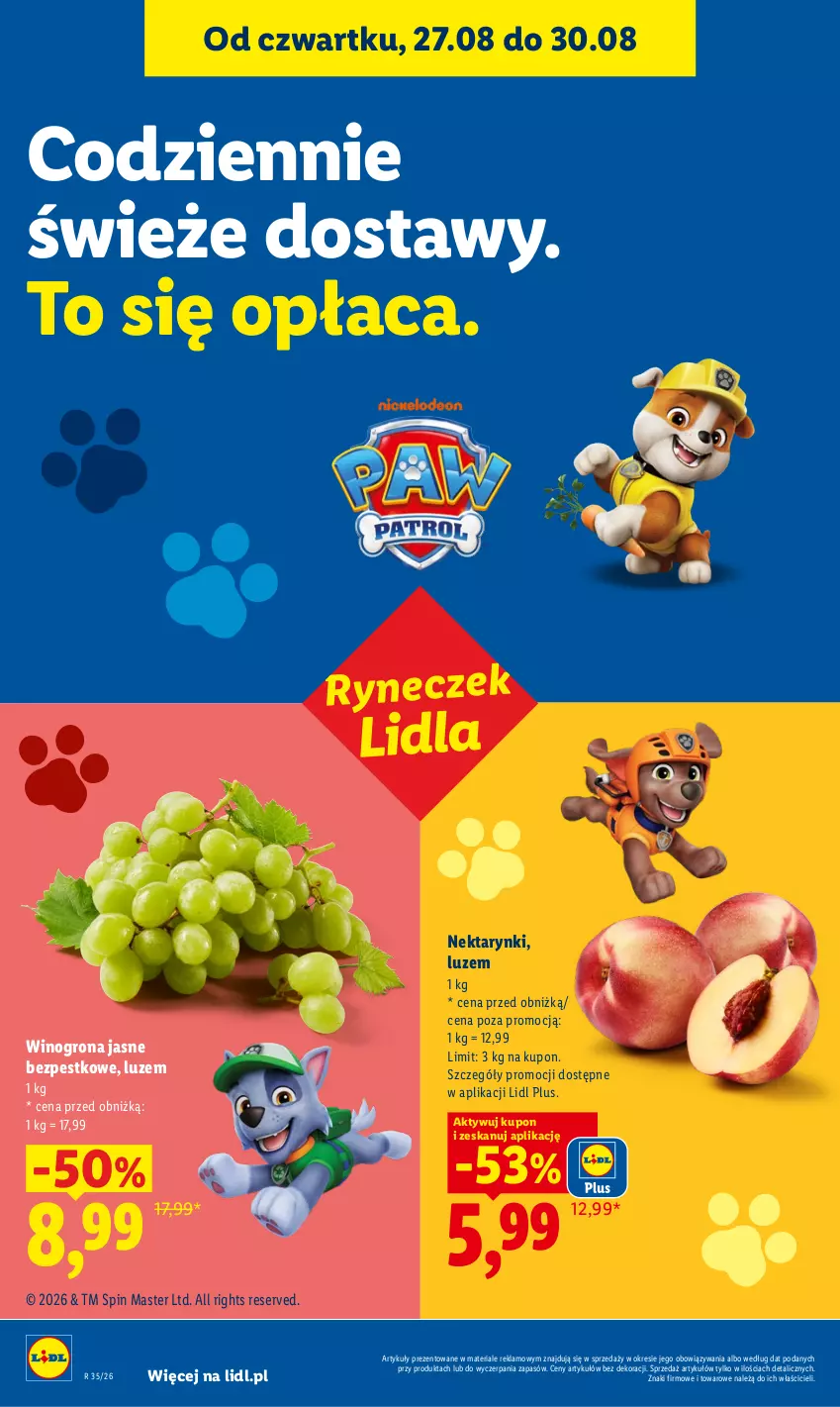 Gazetka promocyjna Lidl - Gazetka ważna od 27.08 do 30.08 - ważna 27.08 do 30.08.2026 - strona 40 - produkty: Nektar, Ser, Wino, Winogrona