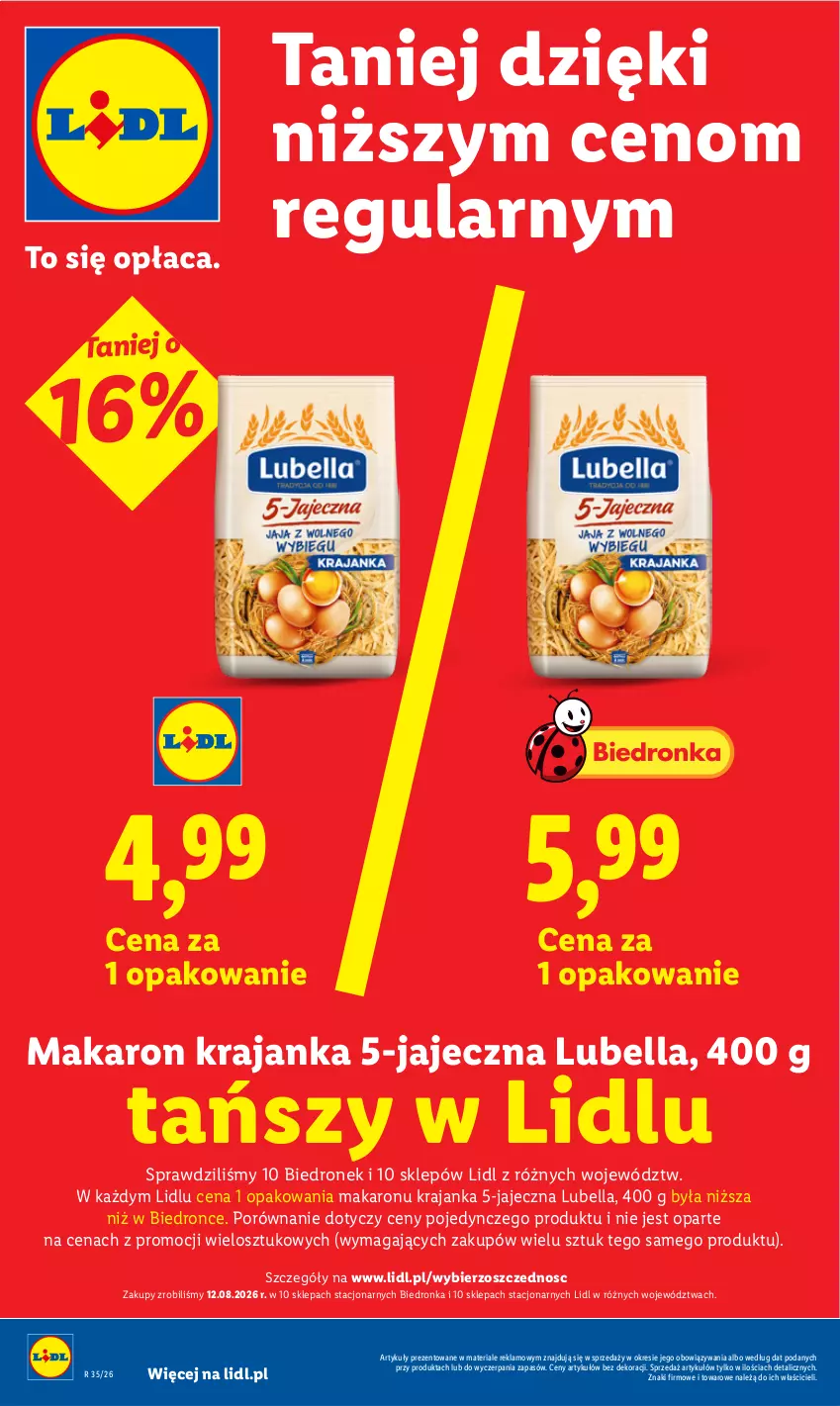 Gazetka promocyjna Lidl - Gazetka ważna od 27.08 do 30.08 - ważna 27.08 do 30.08.2026 - strona 6 - produkty: Anew, Bell, Bella, Lubella, Makaron, Por
