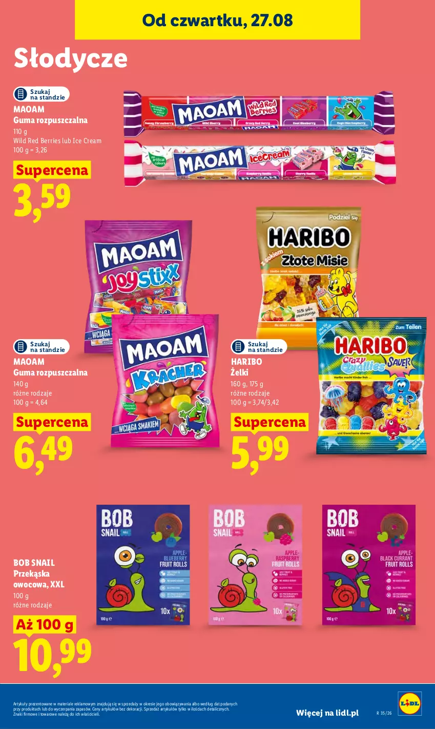 Gazetka promocyjna Lidl - Gazetka ważna od 27.08 do 30.08 - ważna 27.08 do 30.08.2026 - strona 73 - produkty: Guma rozpuszczalna, Haribo