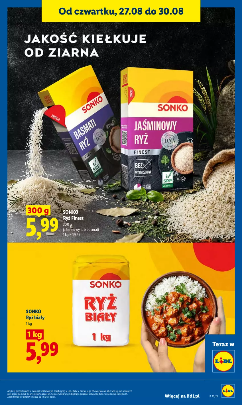 Gazetka promocyjna Lidl - Gazetka ważna od 27.08 do 30.08 - ważna 27.08 do 30.08.2026 - strona 77 - produkty: Ryż, Ryż biały, Sonko, Tera