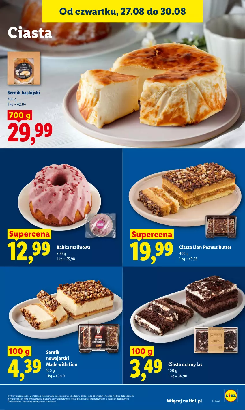 Gazetka promocyjna Lidl - Gazetka ważna od 27.08 do 30.08 - ważna 27.08 do 30.08.2026 - strona 79 - produkty: Babka, Lion, Ser